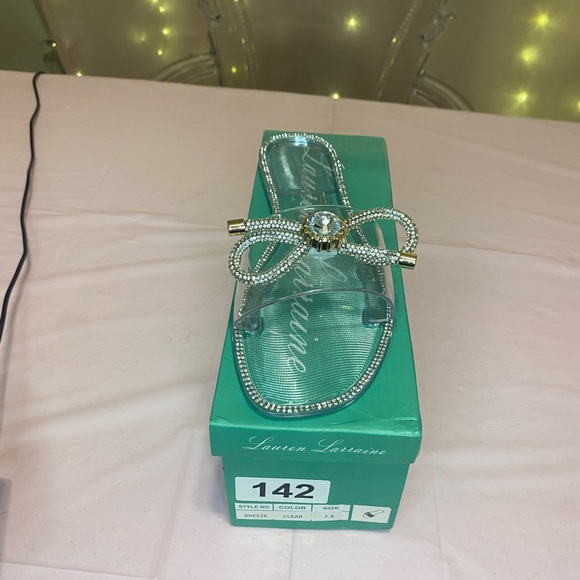 Silver Rhinestone Sandals - Picture 1 of 3